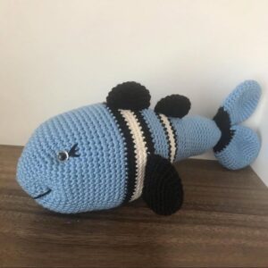 El Yapımı Amigurumi Oyuncak – Mavi Sevimli Balık