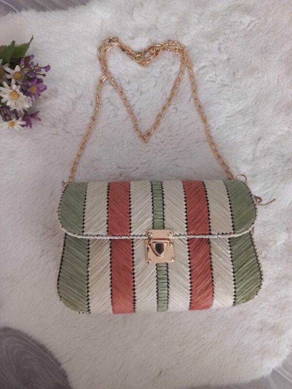 Kanvas Rafya İp Kol Çantası