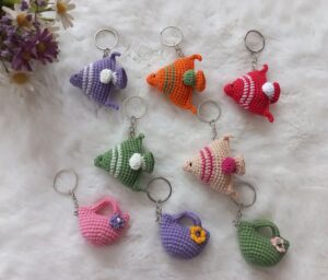 El Yapımı Örgü Anahtarlık – Balık