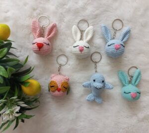 El Yapımı Örgü Anahtarlık – Tavşan Yunus Baykuş