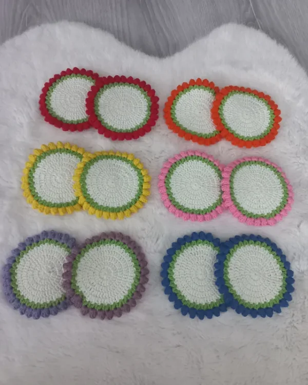 El Yapımı Örgü Bardak Altlığı – Doğal Doku